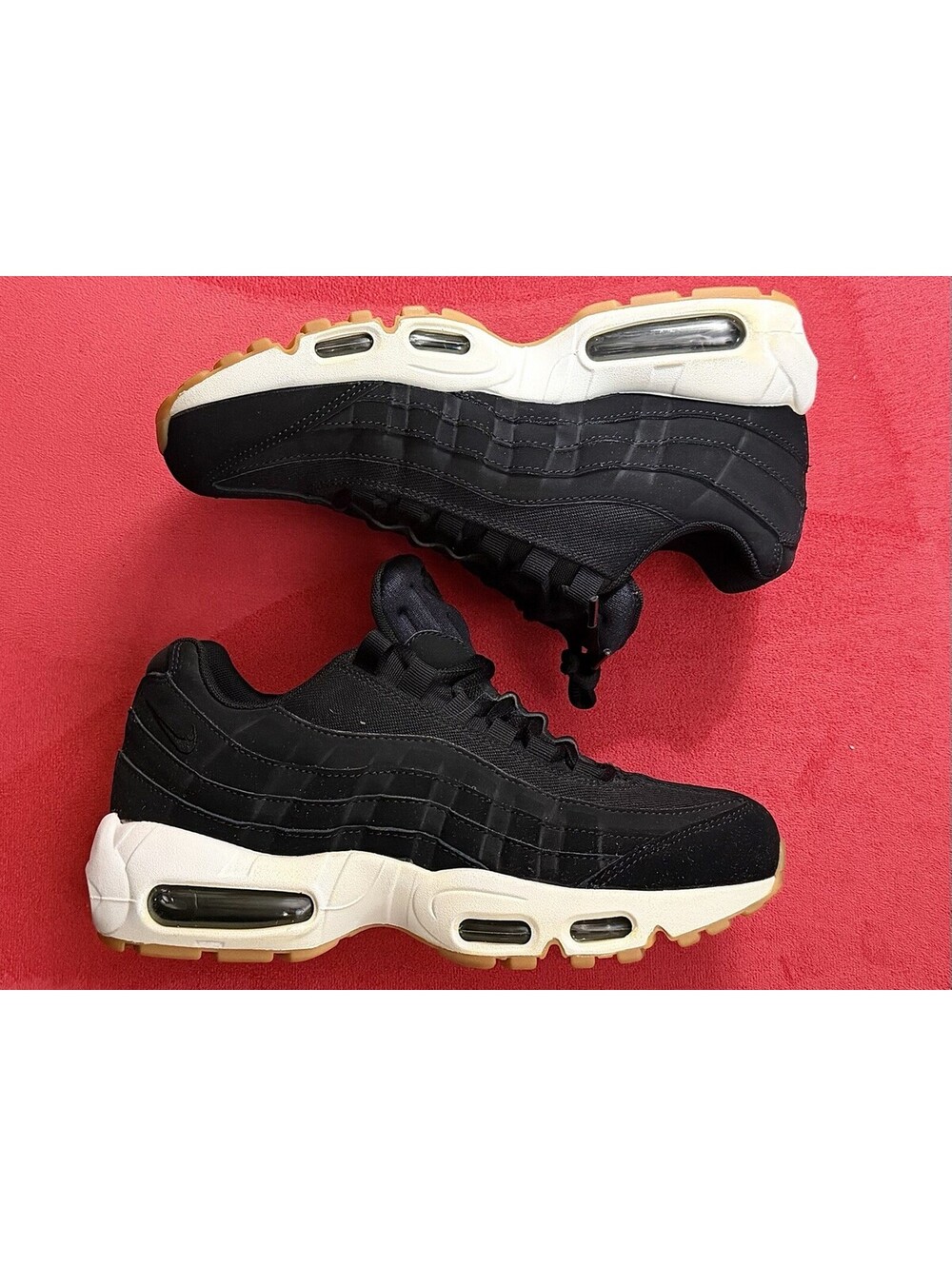 Nike Air Max 95 Women's Black/white/gum Size 8 (2018 Release) Pre1oved MINT COND